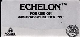 Top of cartridge artwork for Echelon on the Amstrad CPC.