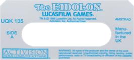Top of cartridge artwork for Eidolon, The on the Amstrad CPC.