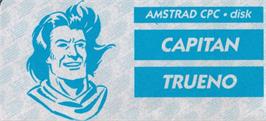 Top of cartridge artwork for El Capitán Trueno on the Amstrad CPC.