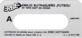 Top of cartridge artwork for Emilio Butragueño Fútbol on the Amstrad CPC.