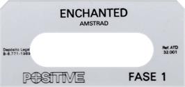 Top of cartridge artwork for Enchanted on the Amstrad CPC.