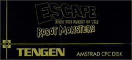 Top of cartridge artwork for Escape from the Planet of the Robot Monsters on the Amstrad CPC.