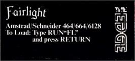 Top of cartridge artwork for Fairlight on the Amstrad CPC.