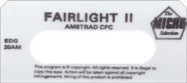 Top of cartridge artwork for Fairlight 2 on the Amstrad CPC.
