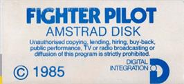 Top of cartridge artwork for Fighter Pilot on the Amstrad CPC.