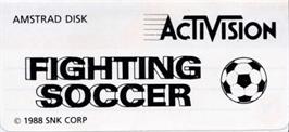 Top of cartridge artwork for Fighting Soccer on the Amstrad CPC.