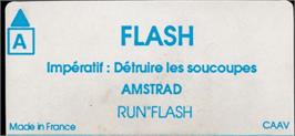 Top of cartridge artwork for Flash on the Amstrad CPC.