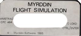 Top of cartridge artwork for Flight Simulation on the Amstrad CPC.
