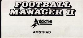 Top of cartridge artwork for Football Manager 2 on the Amstrad CPC.
