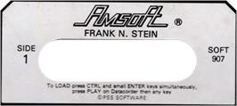 Top of cartridge artwork for Frank N Stein on the Amstrad CPC.