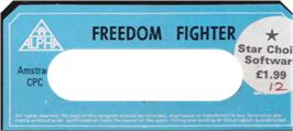 Top of cartridge artwork for Freedom Fighter on the Amstrad CPC.
