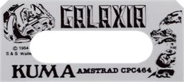 Top of cartridge artwork for Galaxia on the Amstrad CPC.