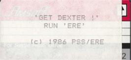 Top of cartridge artwork for Get Dexter on the Amstrad CPC.