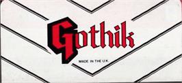 Top of cartridge artwork for Gothik on the Amstrad CPC.