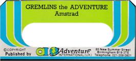 Top of cartridge artwork for Gremlins - The Adventure on the Amstrad CPC.