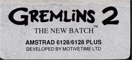 Top of cartridge artwork for Gremlins 2 - The New Batch on the Amstrad CPC.