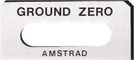 Top of cartridge artwork for Ground Zero on the Amstrad CPC.