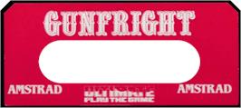 Top of cartridge artwork for Gunfright on the Amstrad CPC.