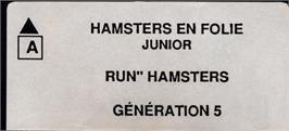 Top of cartridge artwork for Hamsters En Folie on the Amstrad CPC.