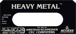 Top of cartridge artwork for Heavy Metal on the Amstrad CPC.