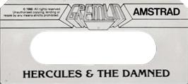 Top of cartridge artwork for Hercules: Slayer of the Damned on the Amstrad CPC.