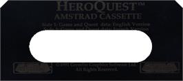 Top of cartridge artwork for HeroQuest on the Amstrad CPC.