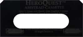 Top of cartridge artwork for Hero Quest on the Amstrad CPC.
