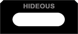Top of cartridge artwork for Hideous on the Amstrad CPC.