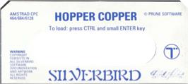 Top of cartridge artwork for Hopper Copper on the Amstrad CPC.