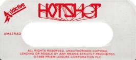 Top of cartridge artwork for Hotshot on the Amstrad CPC.