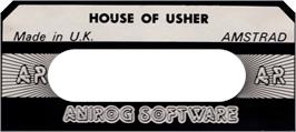 Top of cartridge artwork for House Of Usher on the Amstrad CPC.