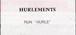 Top of cartridge artwork for Hurlements on the Amstrad CPC.