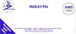 Top of cartridge artwork for Huxley Pig on the Amstrad CPC.