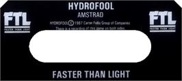 Top of cartridge artwork for Hydrofool on the Amstrad CPC.