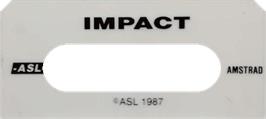 Top of cartridge artwork for Impact on the Amstrad CPC.