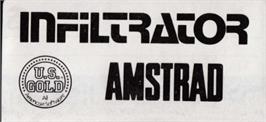 Top of cartridge artwork for Infiltrator on the Amstrad CPC.