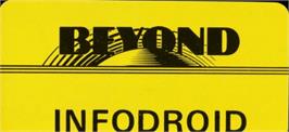 Top of cartridge artwork for Infodroid on the Amstrad CPC.