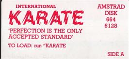 Top of cartridge artwork for International Karate plus on the Amstrad CPC.