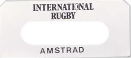 Top of cartridge artwork for International Rugby on the Amstrad CPC.