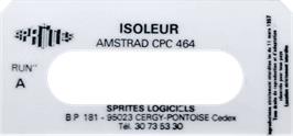 Top of cartridge artwork for Isoleur on the Amstrad CPC.