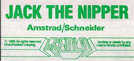 Top of cartridge artwork for Jack The Ripper on the Amstrad CPC.