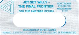 Top of cartridge artwork for Jet Set Willy on the Amstrad CPC.