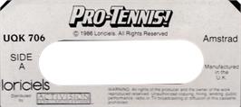 Top of cartridge artwork for Jimmy Connors' Pro Tennis Tour on the Amstrad CPC.