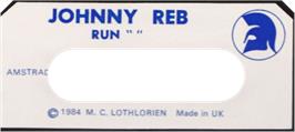 Top of cartridge artwork for Johnny Reb on the Amstrad CPC.