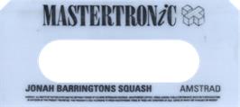 Top of cartridge artwork for Jonah Barrington's Squash on the Amstrad CPC.