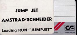 Top of cartridge artwork for Jump Jet on the Amstrad CPC.