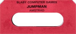 Top of cartridge artwork for Jumpman on the Amstrad CPC.