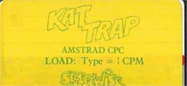 Top of cartridge artwork for Kat Trap - Planet of the Cat-Men on the Amstrad CPC.