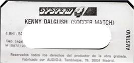 Top of cartridge artwork for Kenny Dalglish Soccer Match on the Amstrad CPC.