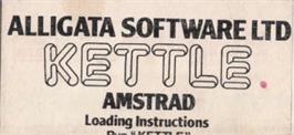 Top of cartridge artwork for Kettle on the Amstrad CPC.